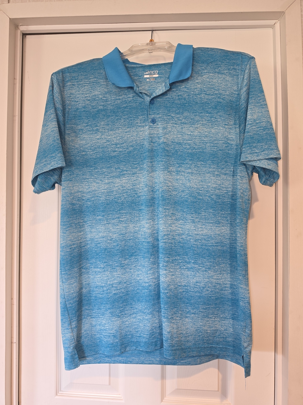 Blue Heather Polo Shirt - Performance Short Sleeve